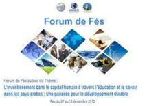 Forum de Fès sur l'alliance des civilisations: L’'investissement dans le capital humain, MAP, Libération