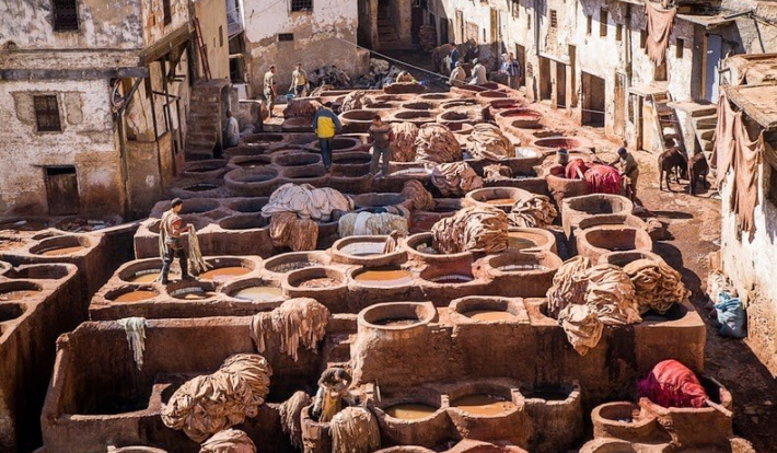 Les tanneries traditionnelles de Fès, au Maroc